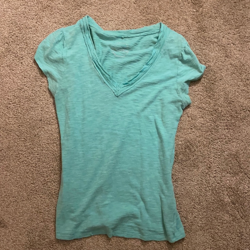 Inc tee with distressed neckline